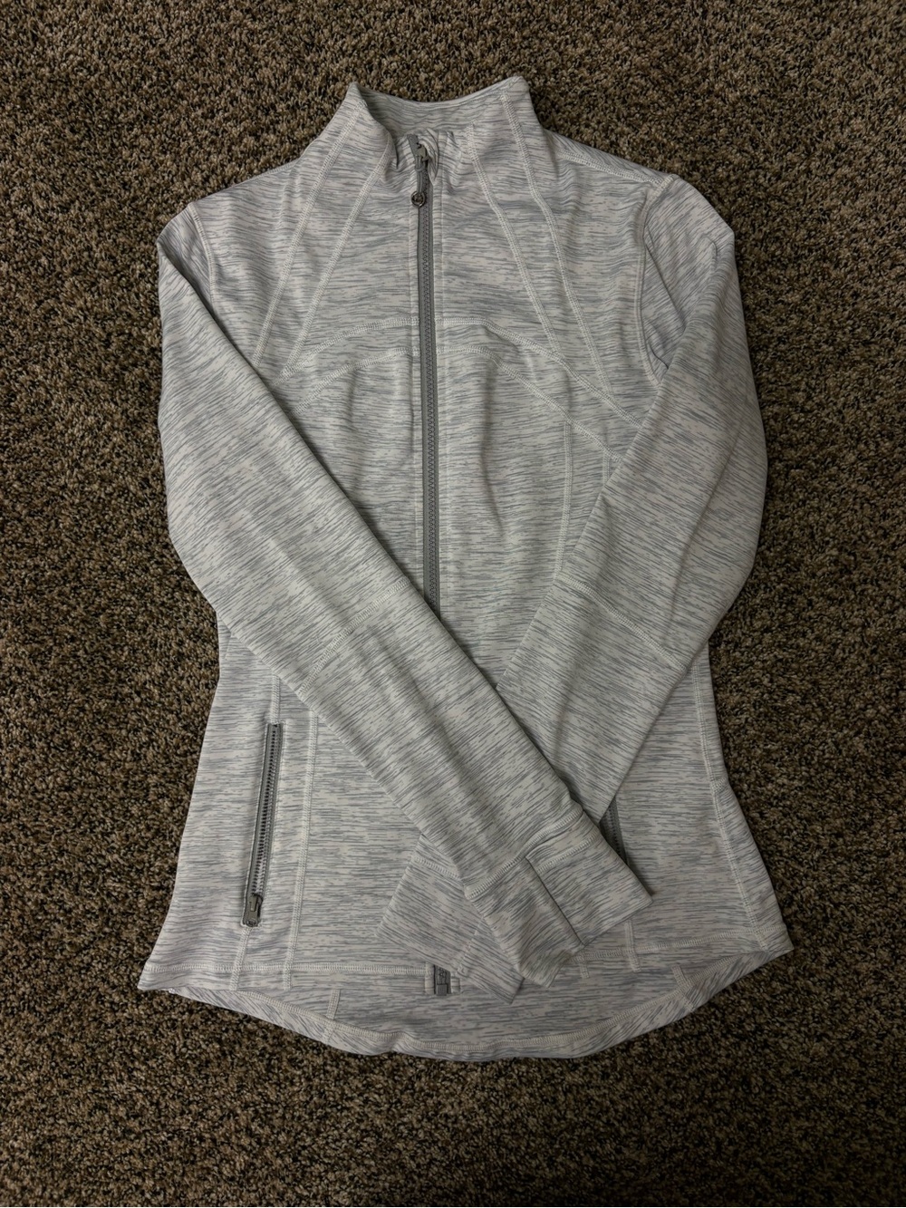 Women's Light Gray Full-Zip Active Jacket